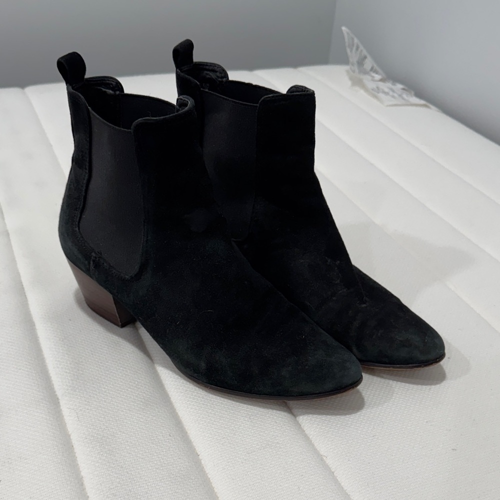 Sam Edelman Black Suede Heeled Boots
